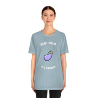 Keep Calm It's Organic T-Shirt, Vegan T-Shirt, Fun T-Shirt, Innuendo T-Shirt (Bella+Canvas 3001)