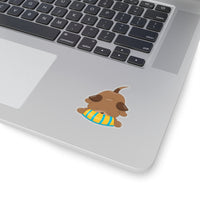 Dog - Brown Eating (Sticker)