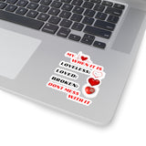 My (Delicate) Heart Black (Sticker)