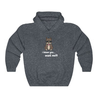 I Know You Want Me Hooded Sweatshirt, Pit Bull Dog Hooded Sweatshirt, Dog Hooded Sweatshirt, Fun Hooded Sweatshirt