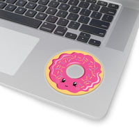 Donut - Pink 2 Smiley Face (Stickers)