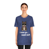 I Know You Want Me T-Shirt, Pit Bull Dog T-Shirt, Dog T-Shirt, Fun T-Shirt (Bella+Canvas 3001)