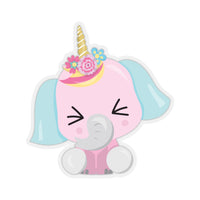 Unicorn - Blue Ear Pink Head (Sticker)