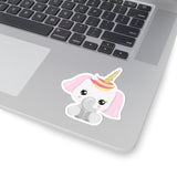 Unicorn - Pink Ear White Head (Sticker)