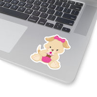 Dog - Pink Cupcake Stickers