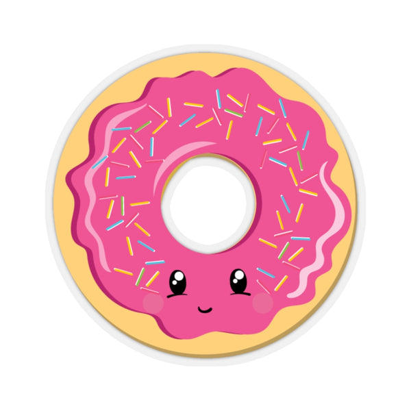 Donut - Pink 2 Smiley Face (Stickers)