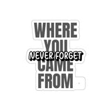 Never Forget Where You Came From (Sticker)