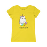 Meownicorn Girls Princess T-Shirt (Bella+Canvas 3001Y)