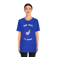 Keep Calm It's Organic T-Shirt, Vegan T-Shirt, Fun T-Shirt, Innuendo T-Shirt (Bella+Canvas 3001)