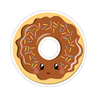 Donut - Brown Smiley Face (Sticker)