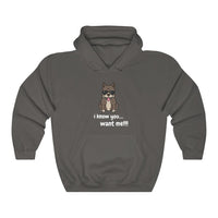 I Know You Want Me Hooded Sweatshirt, Pit Bull Dog Hooded Sweatshirt, Dog Hooded Sweatshirt, Fun Hooded Sweatshirt