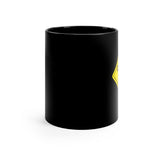 Caffeine On Board Black Mug, Coffee Mug