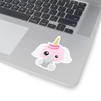 Unicorn - White Ear Pink Head (Sticker)